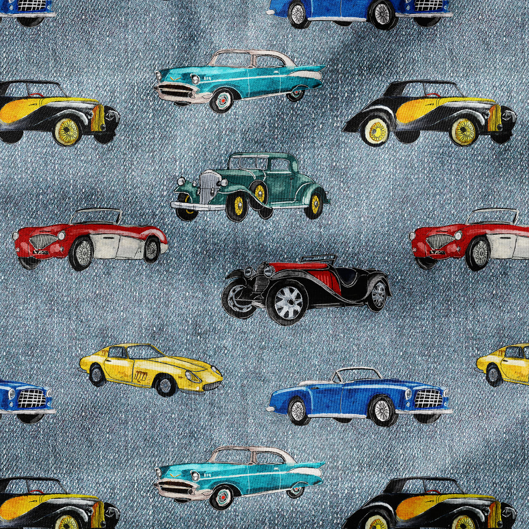 FAUX DENIM VINTAGE STYLE CARS
