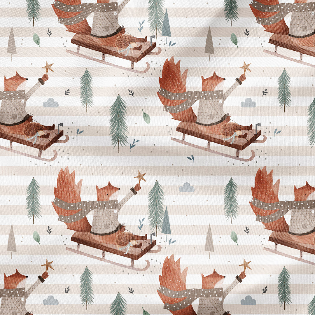 ORRI THE FOX SLEDDING