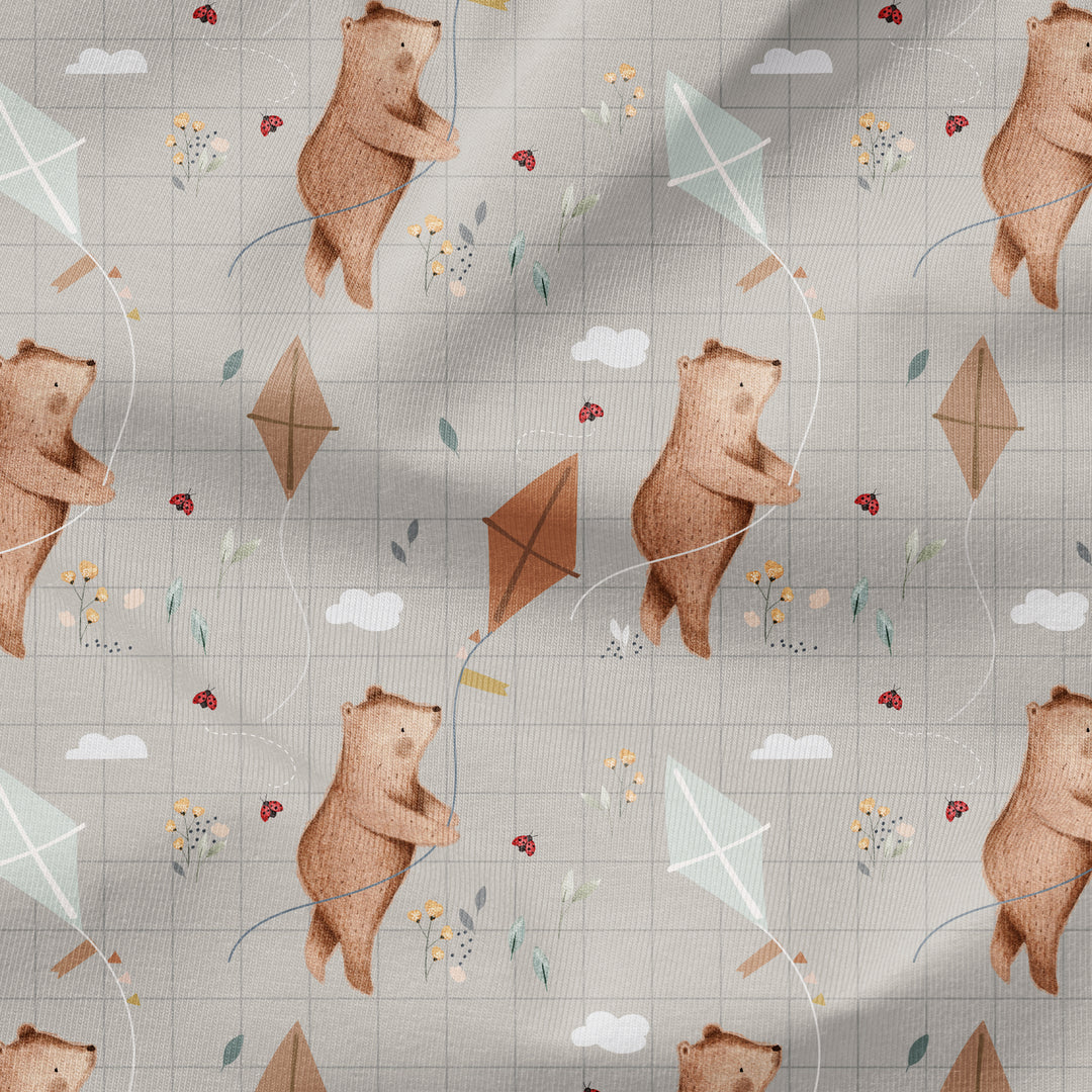 NORTH THE BEAR FLYING A KITE