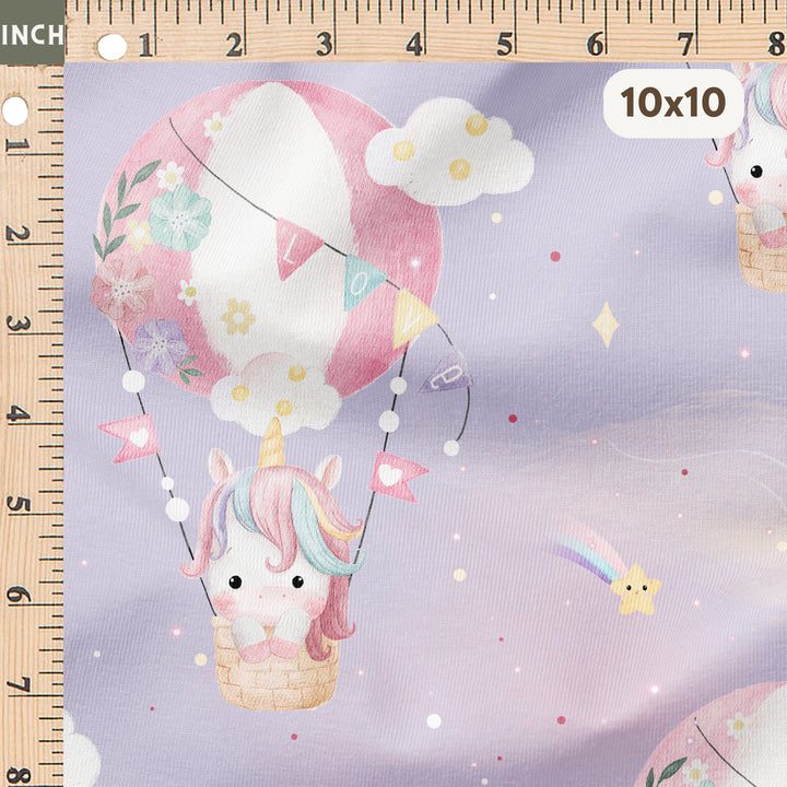 LOLLY THE UNICORN IN A HOT AIR BALLOON