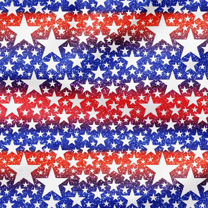 PATRIOTIC FAUX GLITTER STARS