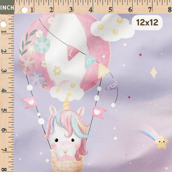 LOLLY THE UNICORN IN A HOT AIR BALLOON