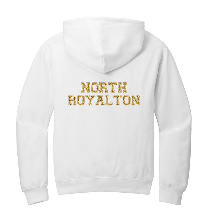 HOODIE : GOLD GLITTER PAW/NR VARSITY