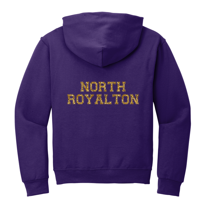 HOODIE : GOLD GLITTER PAW/NR VARSITY