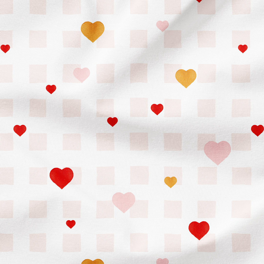 VALENTINE'S DAY HEART PLAID