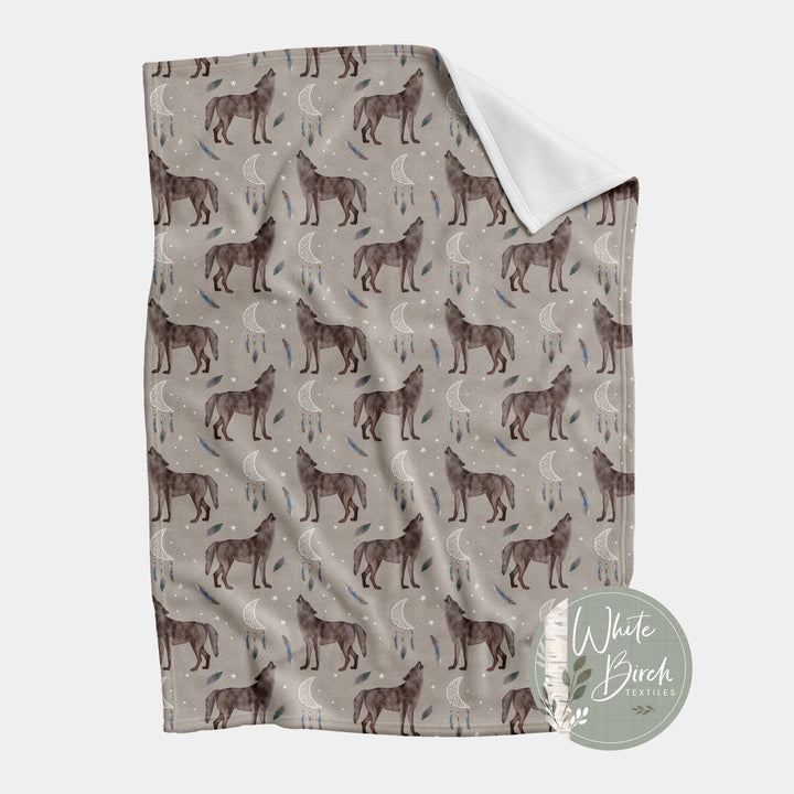 BOHO WOLF FINISHED BLANKET