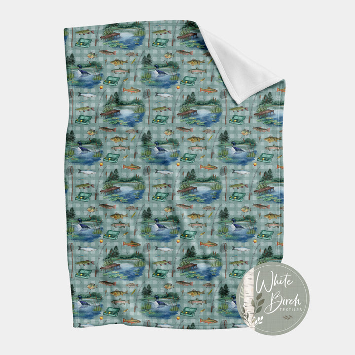 FISHING ON THE POND FINISHED BLANKET