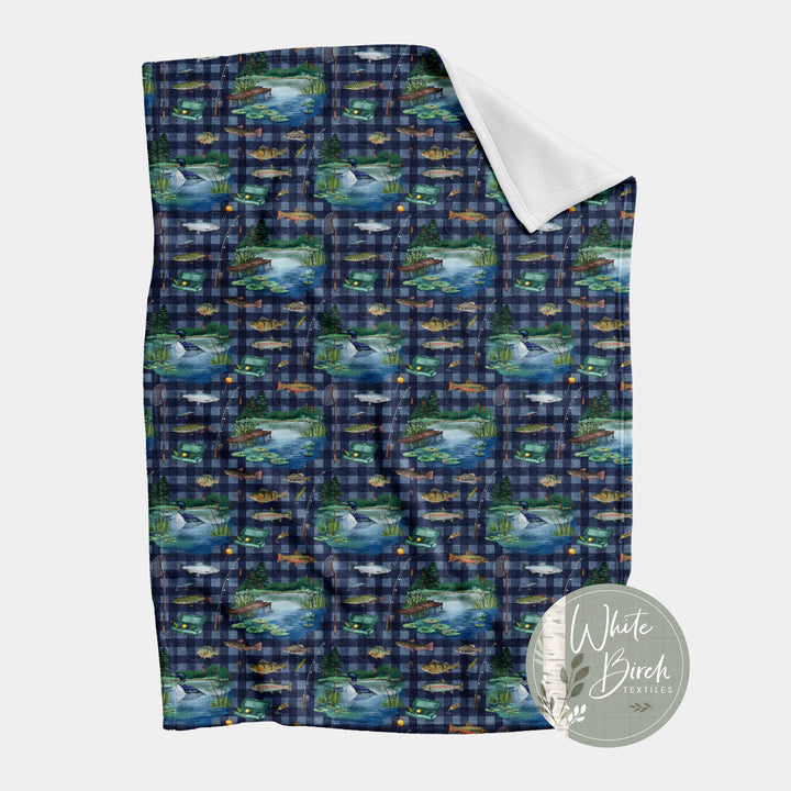 FISHING ON THE POND FINISHED BLANKET