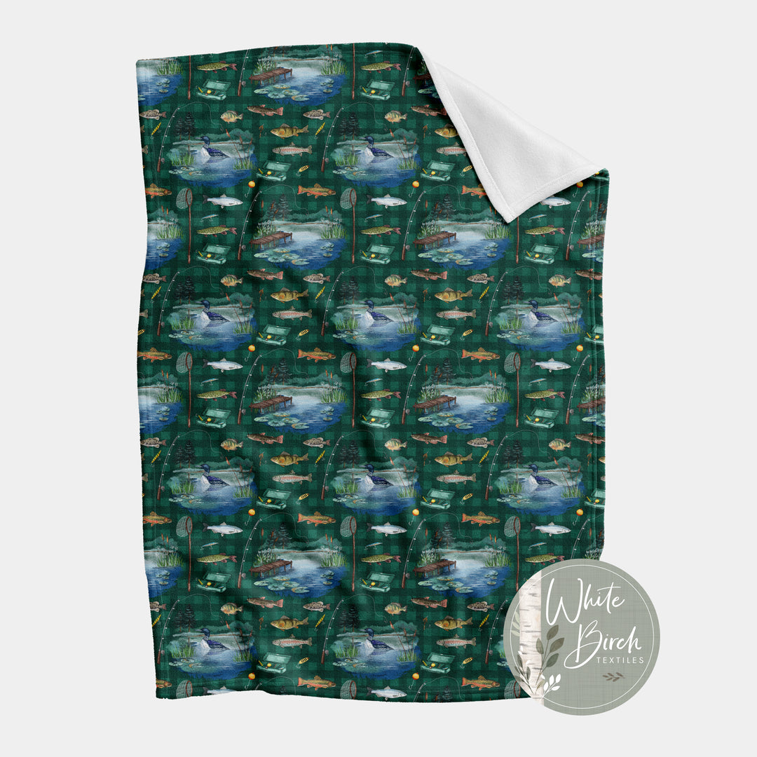 FISHING ON THE POND FINISHED BLANKET