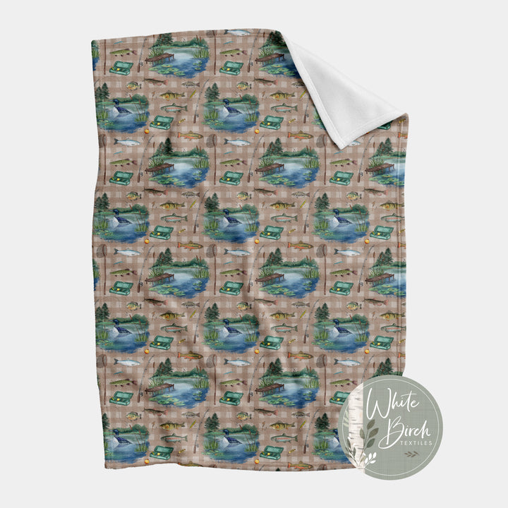 FISHING ON THE POND FINISHED BLANKET