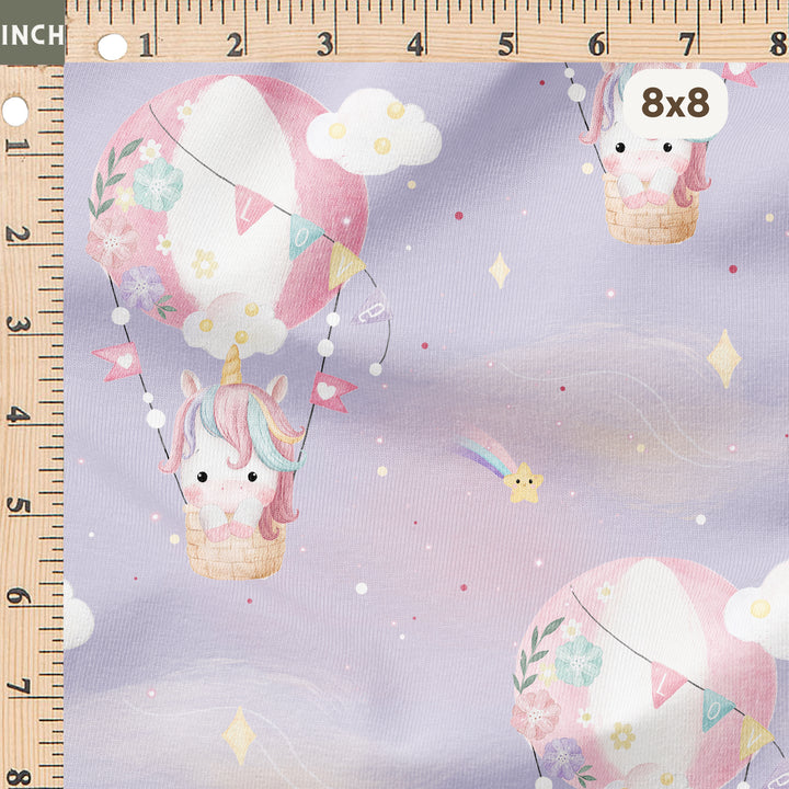LOLLY THE UNICORN IN A HOT AIR BALLOON