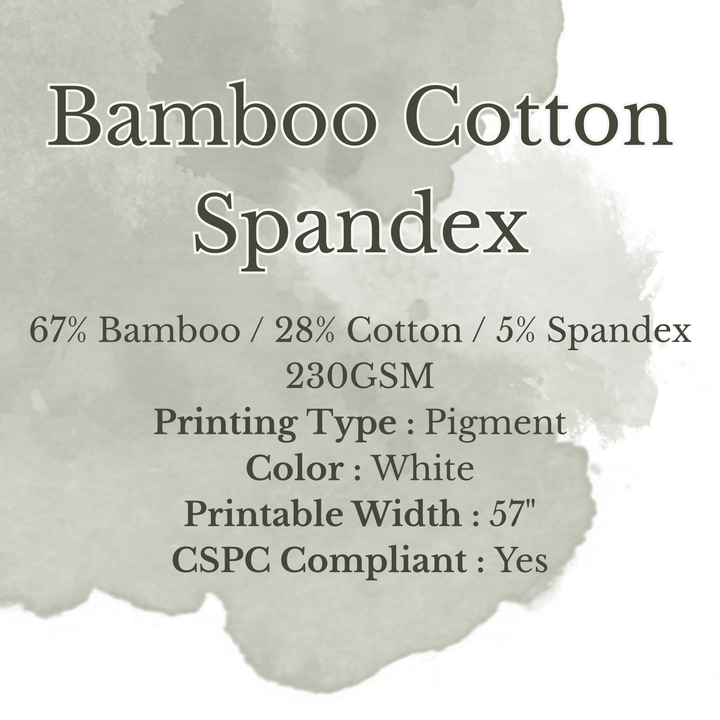BAMBOO COTTON SPANDEX - CUSTOM UPLOAD