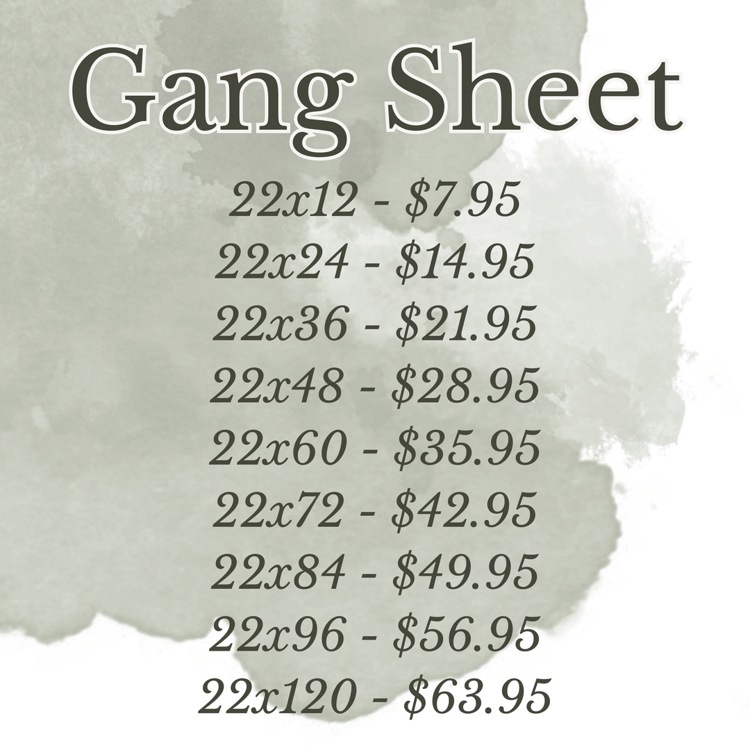 DIRECT TO FILM GANG SHEETS