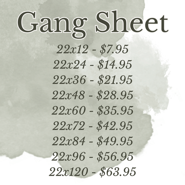 DIRECT TO FILM GANG SHEETS