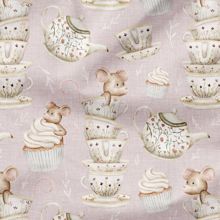 LITTLE MICE AT A TEA PARTY