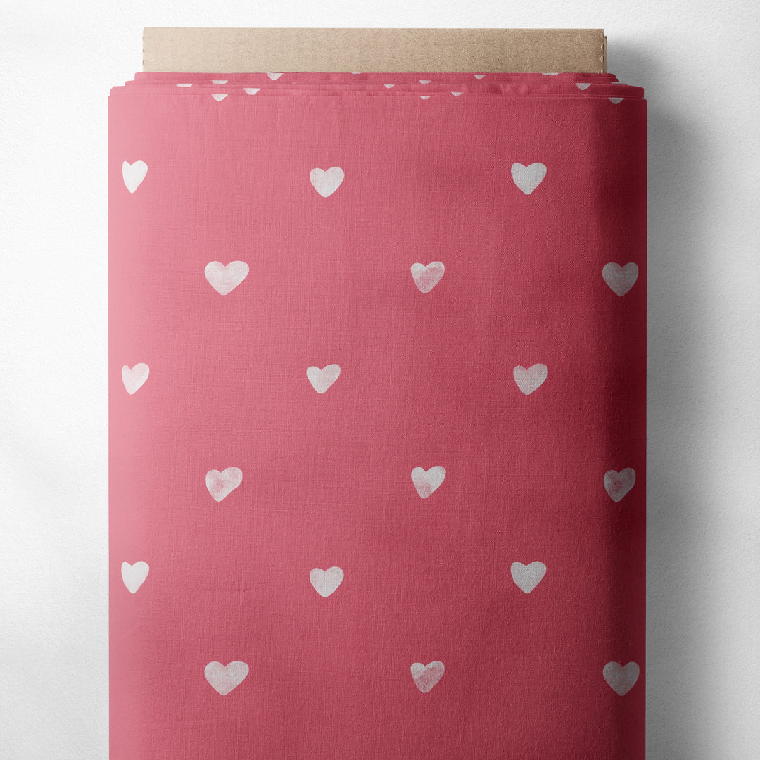 SIMPLE HEARTS (DUSTY PINK W/ WHITE HEARTS
