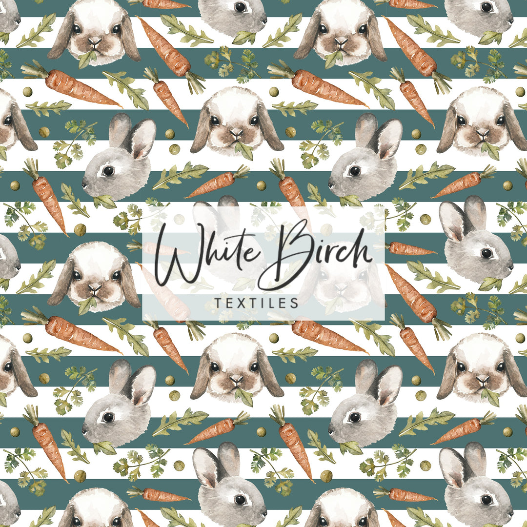 SNACK BUNNY (TEAL STRIPE)