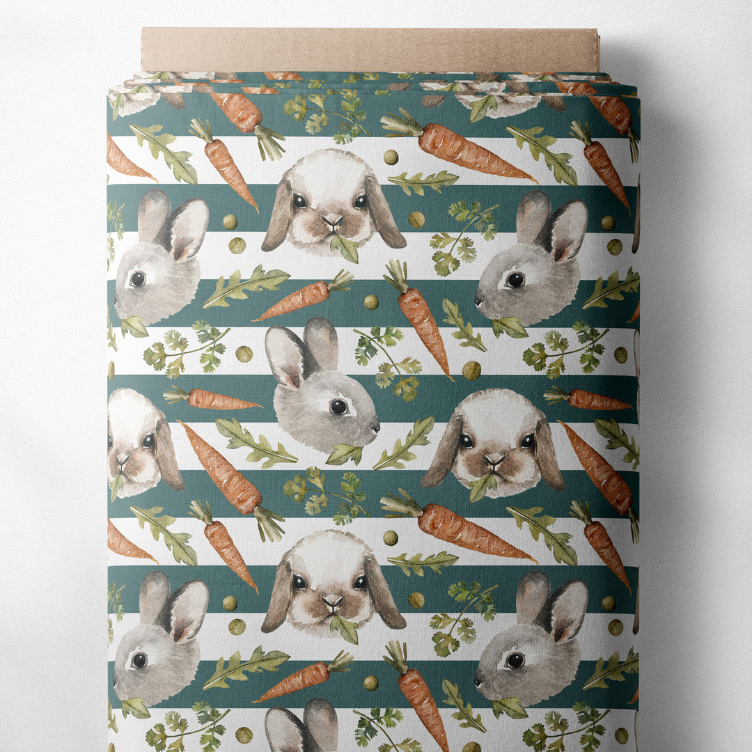 SNACK BUNNY (TEAL STRIPE)