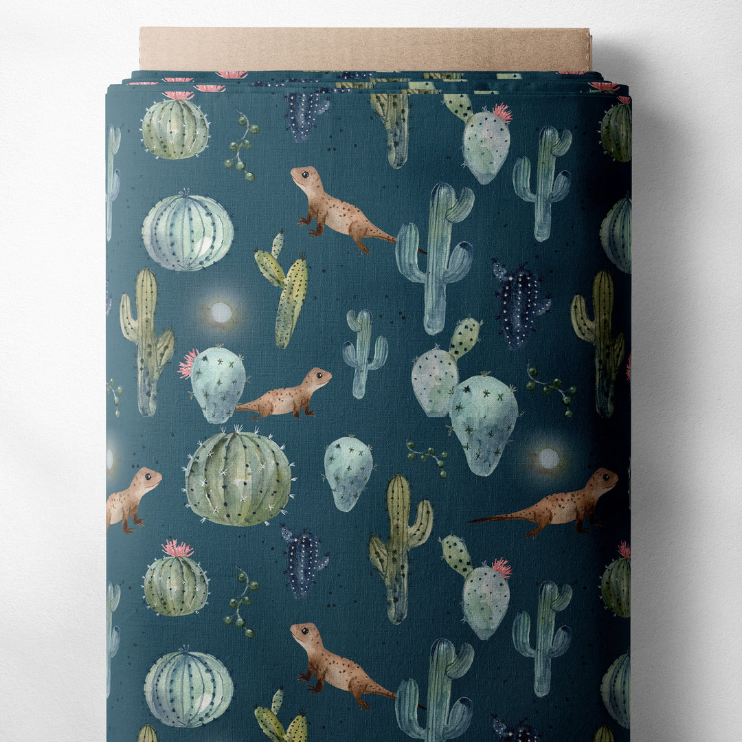 LIZARD & CACTI (NAVY)