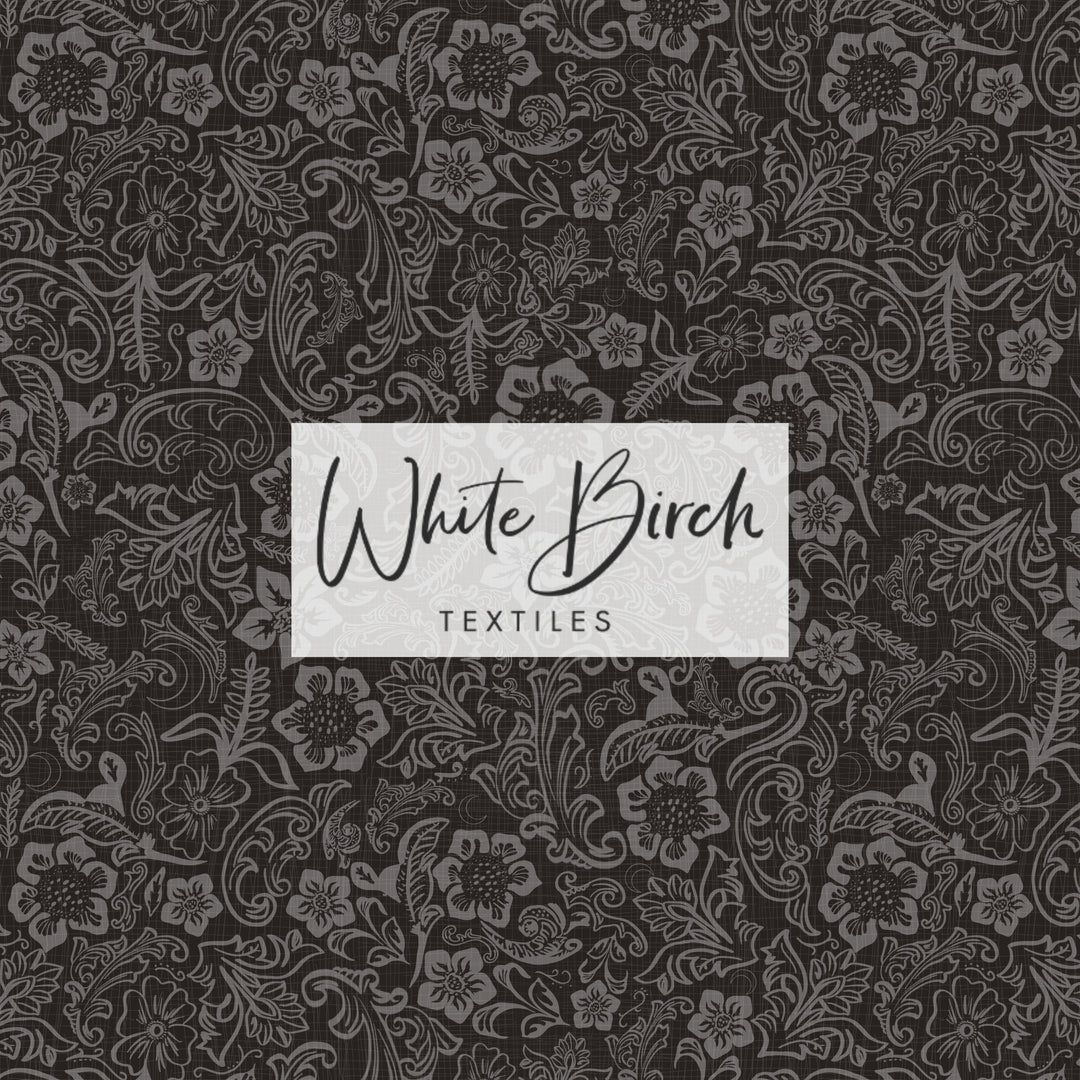 TOOLED WESTERN LEATHER (BLACK)