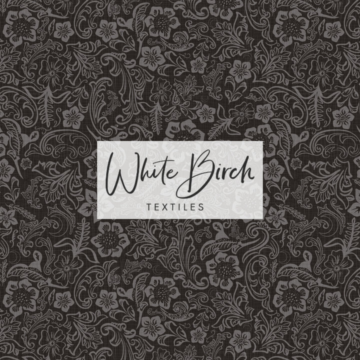 TOOLED WESTERN LEATHER (BLACK)