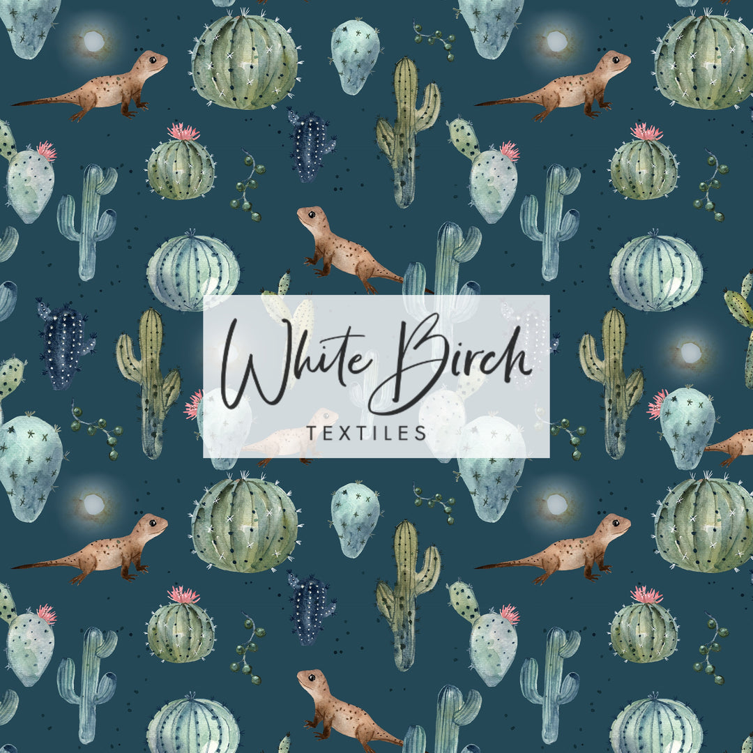 LIZARD & CACTI (NAVY)
