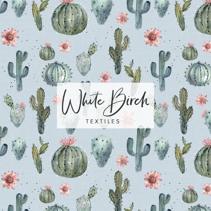 FLORAL CACTI (BLUE)