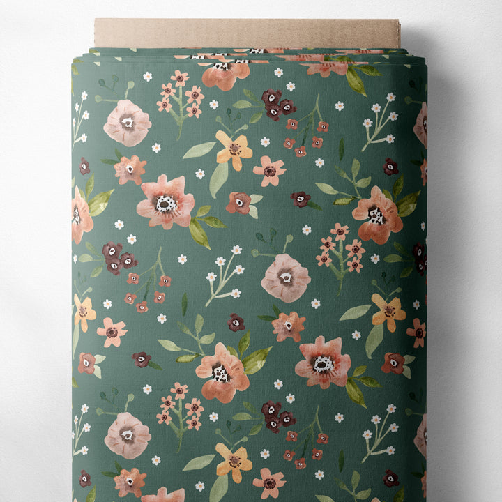 WATERCOLOR FLORAL (TEAL)