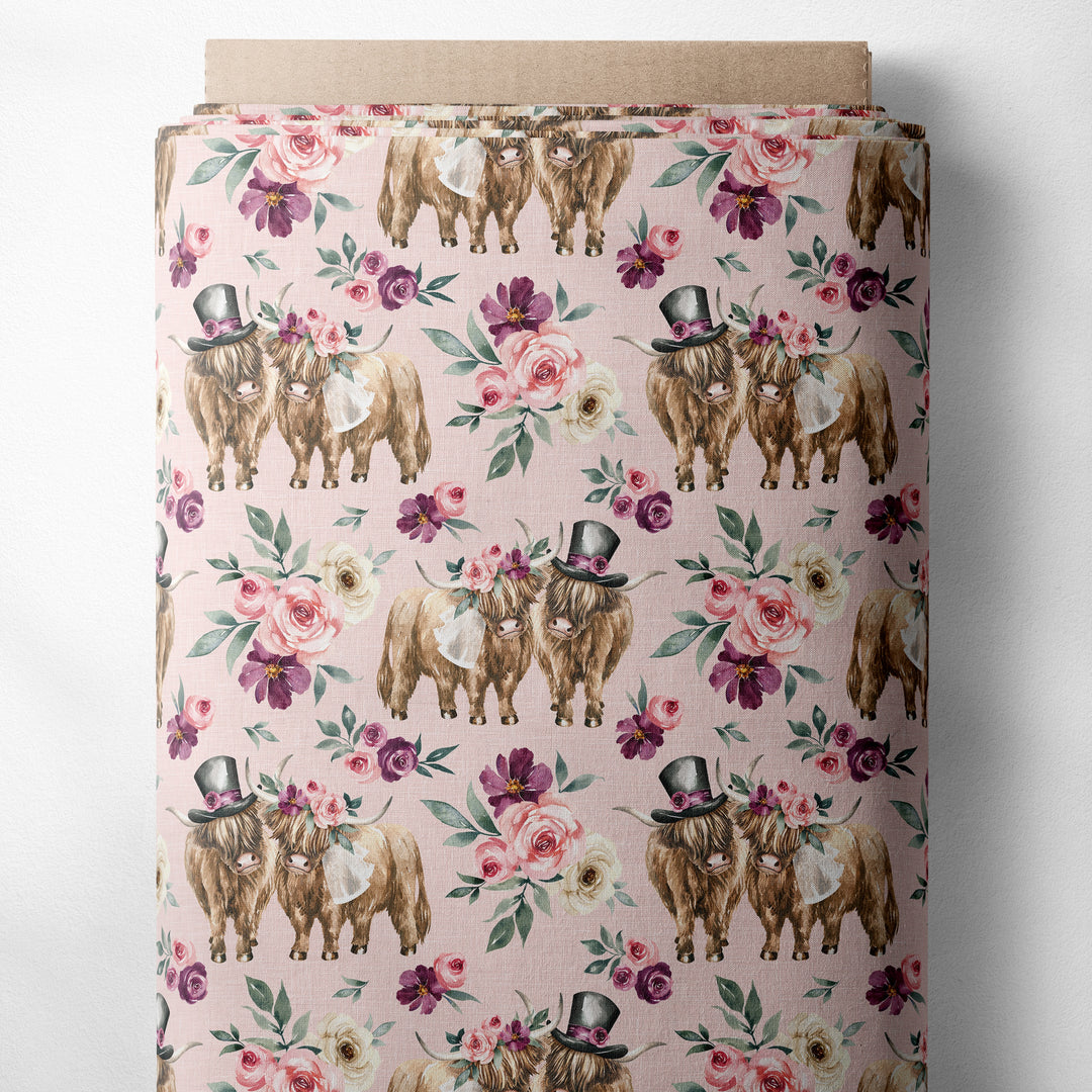 SPRING/SUMMER WEDDING HIGHLAND COW (PINK)
