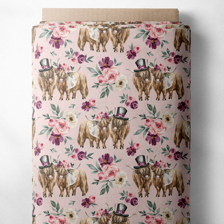 SPRING/SUMMER WEDDING HIGHLAND COW (PINK)