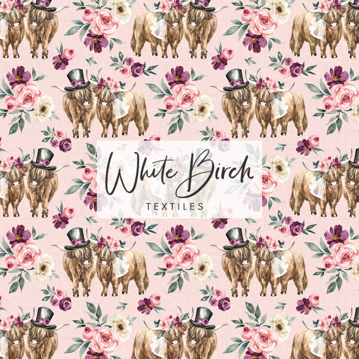 SPRING/SUMMER WEDDING HIGHLAND COW (PINK)
