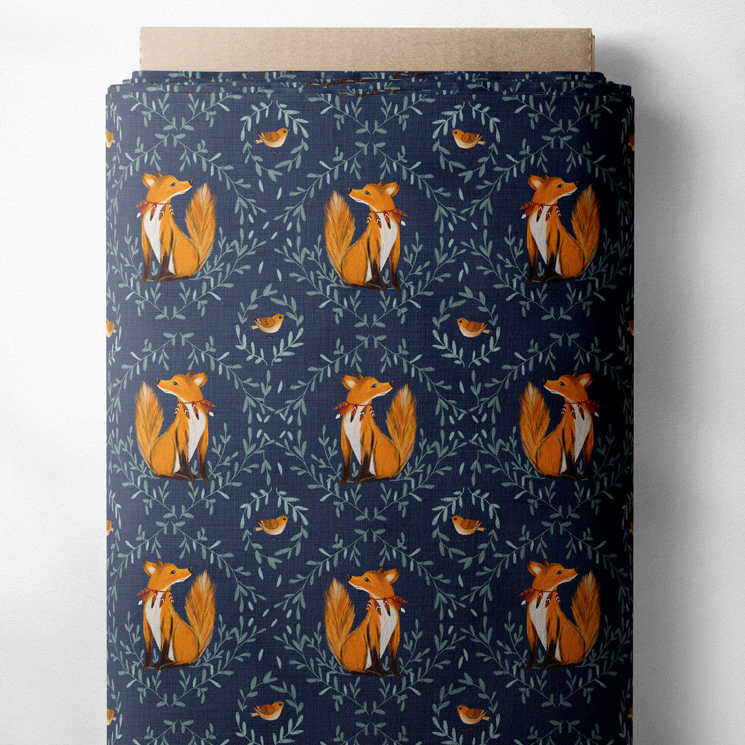 SPRING FEATHERED FOX (NAVY)