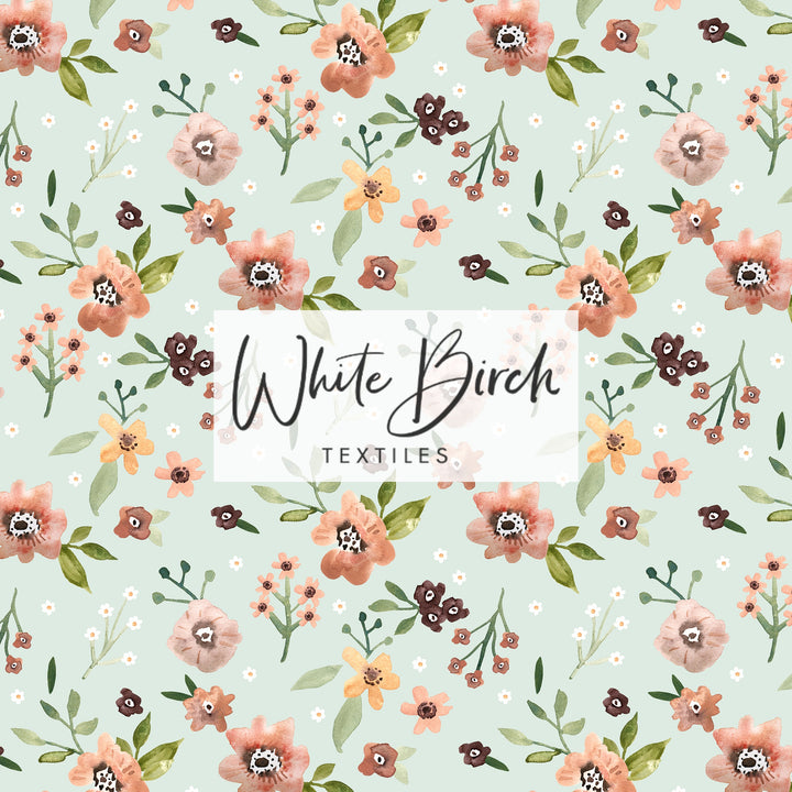 WATERCOLOR FLORAL (MINT)
