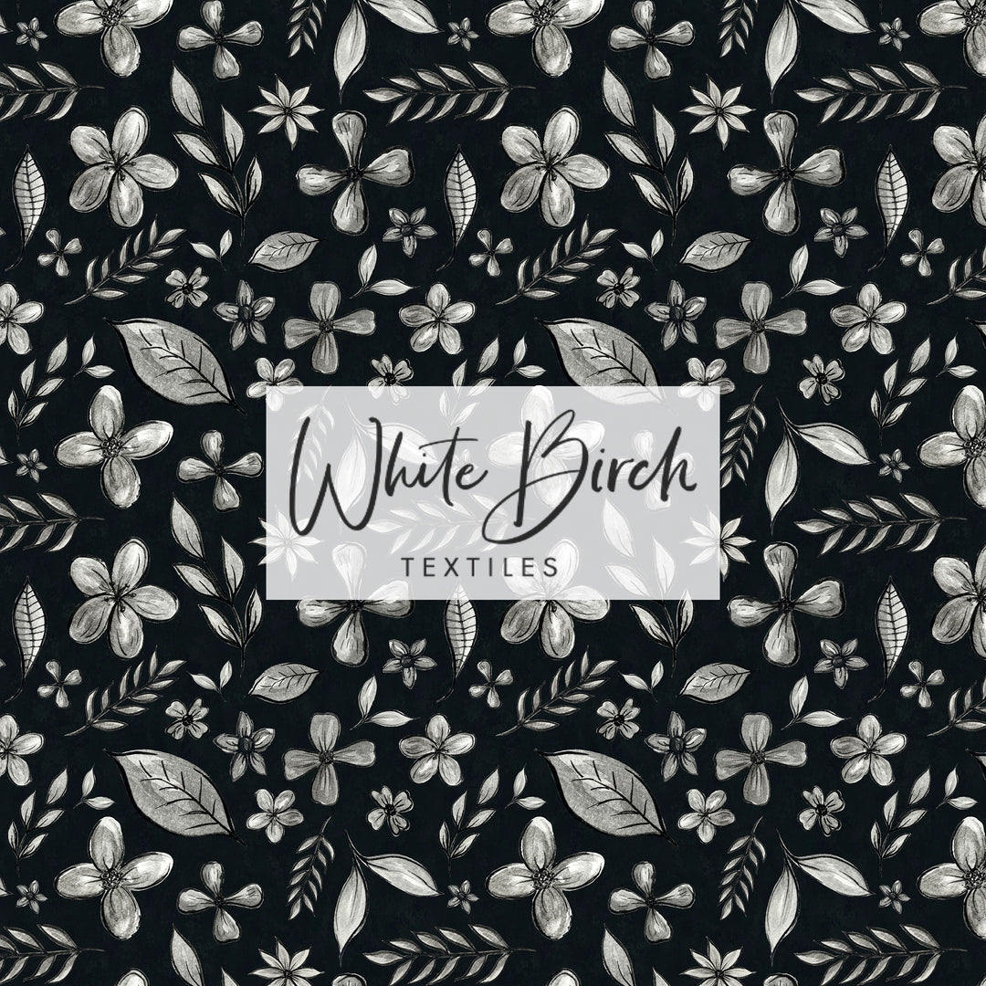 MONO CHROME FLORAL (BLACK)