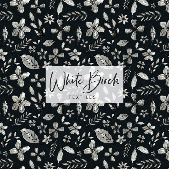 MONO CHROME FLORAL (BLACK)