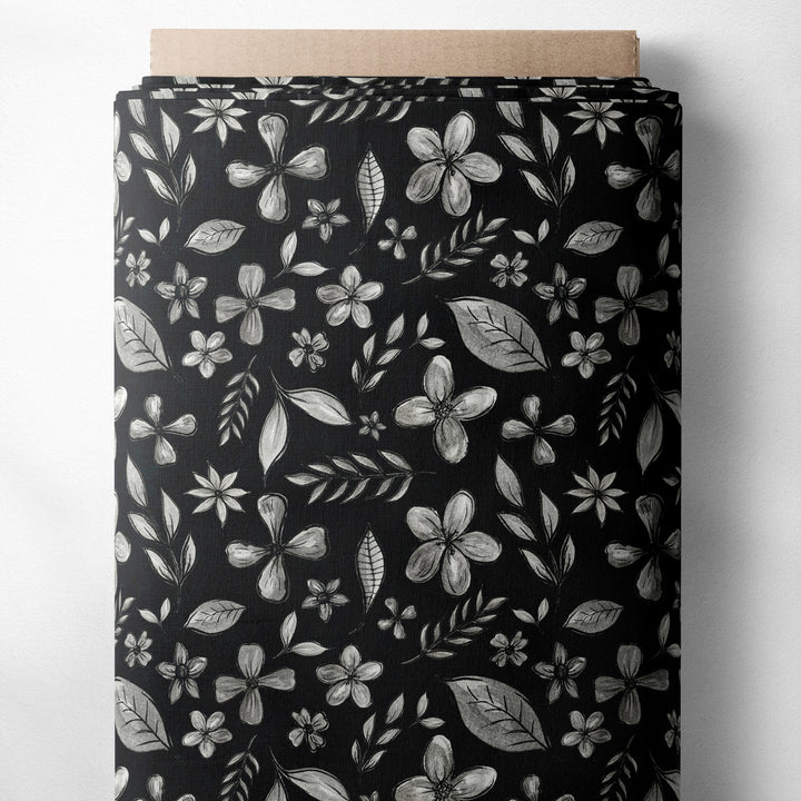 MONO CHROME FLORAL (BLACK)