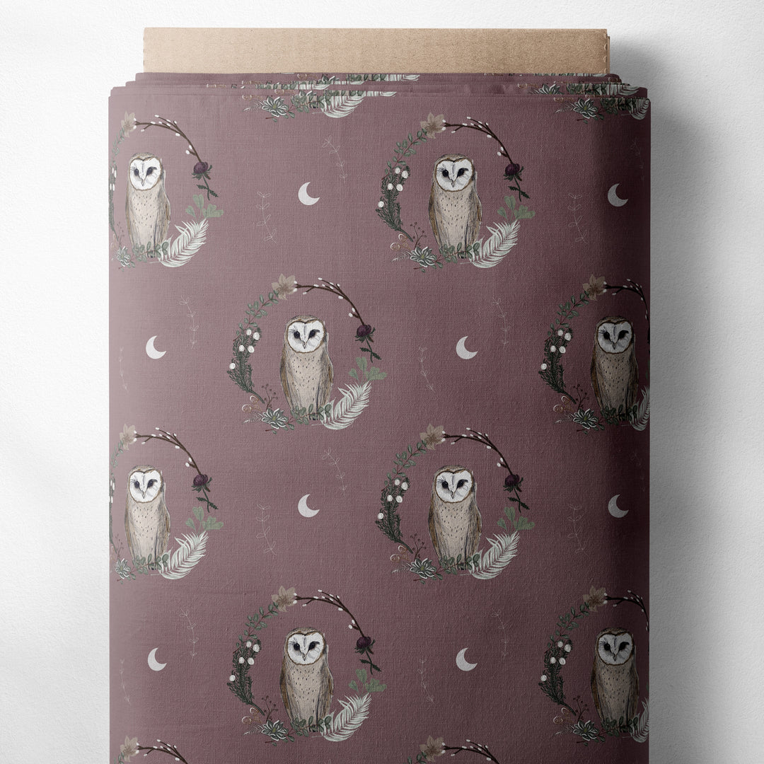 FLORAL OWL (DUSTY ROSE)