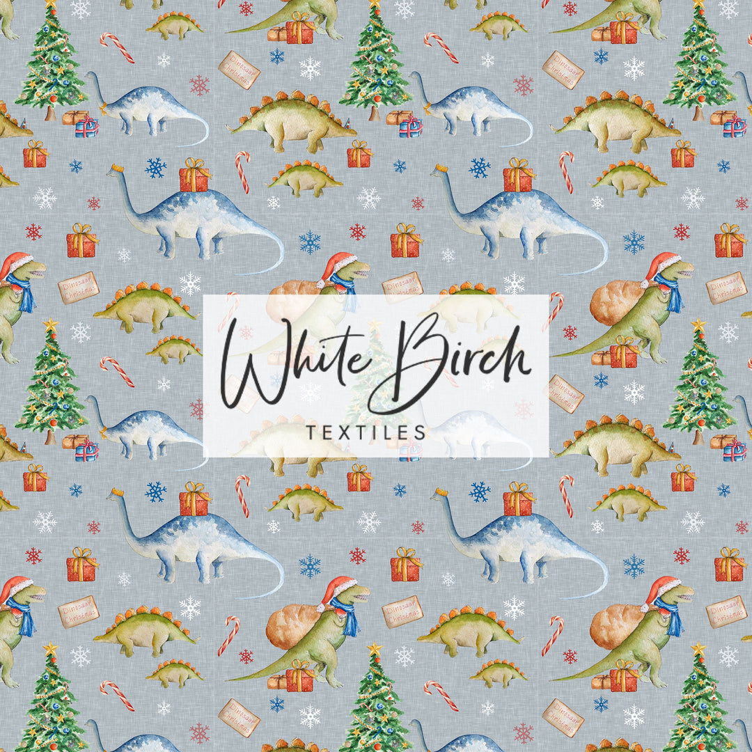 VINTAGE DINO CHRISTMAS (GREY)