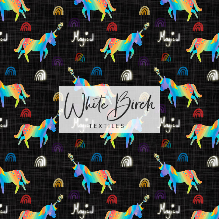 NEON MAGICAL UNICORN (BLACK)