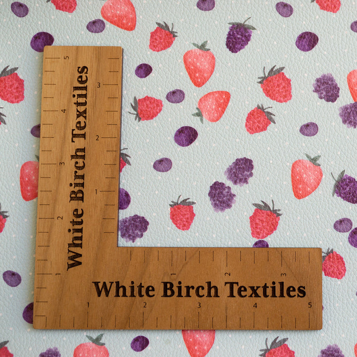 MIXED BERRIES (LIGHT TEAL W/ POLKA DOTS) - FAUX LEATHER