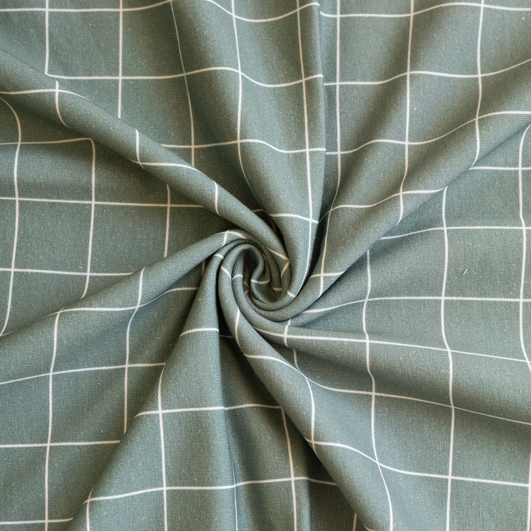 GRID (DUSKY GREEN) - CS FRENCH TERRY