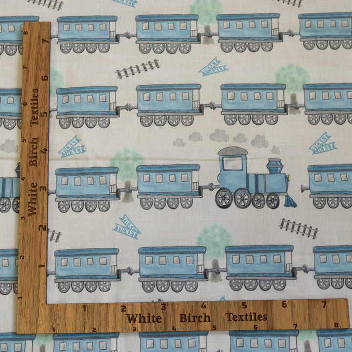 TRAINS - ORGANIC COTTON POPLIN