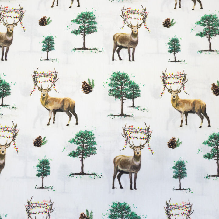 CHRISTMAS STAG - ORGANIC COTTON POPLIN