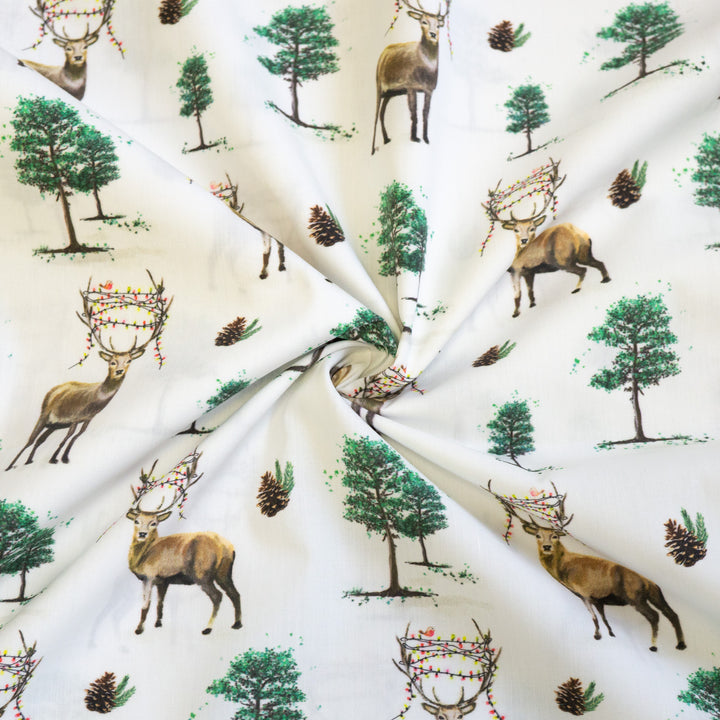 CHRISTMAS STAG - ORGANIC COTTON POPLIN