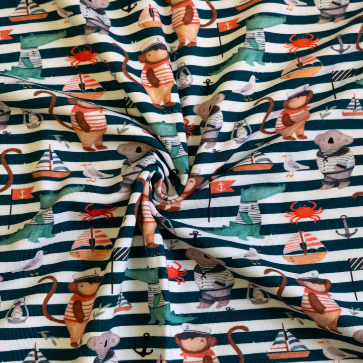 BONN & FRIENDS (NAVY STRIPE) - COTTON SPANDEX