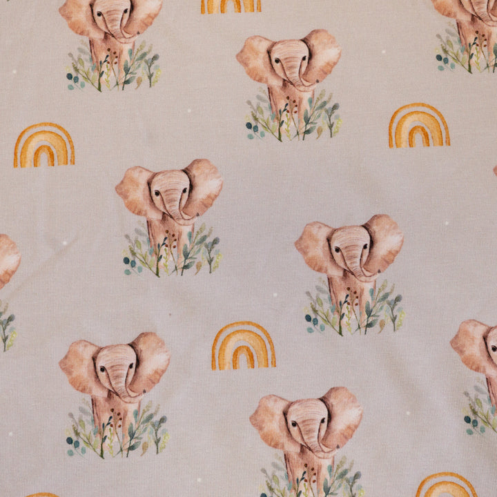 BOHO ELEPHANT (STONE) - ORGANIC COTTON SPANDEX