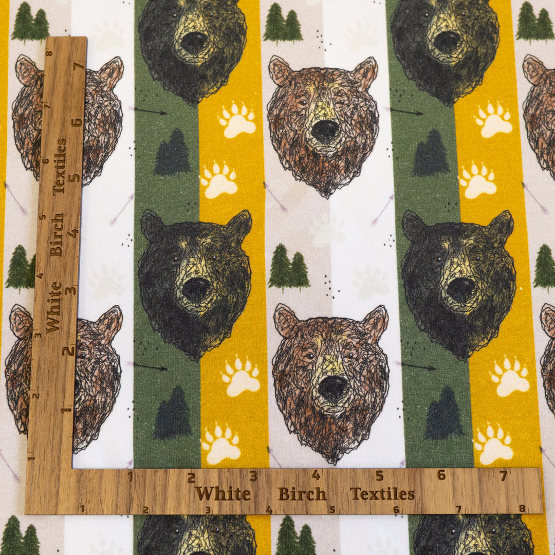 BEARS (EARTH STRIPE) - COTTON SPANDEX
