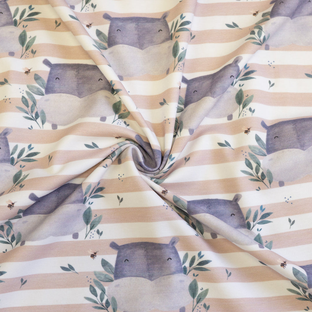 POLO THE HIPPO (BISCUT) - ORGANIC COTTON SPANDEX