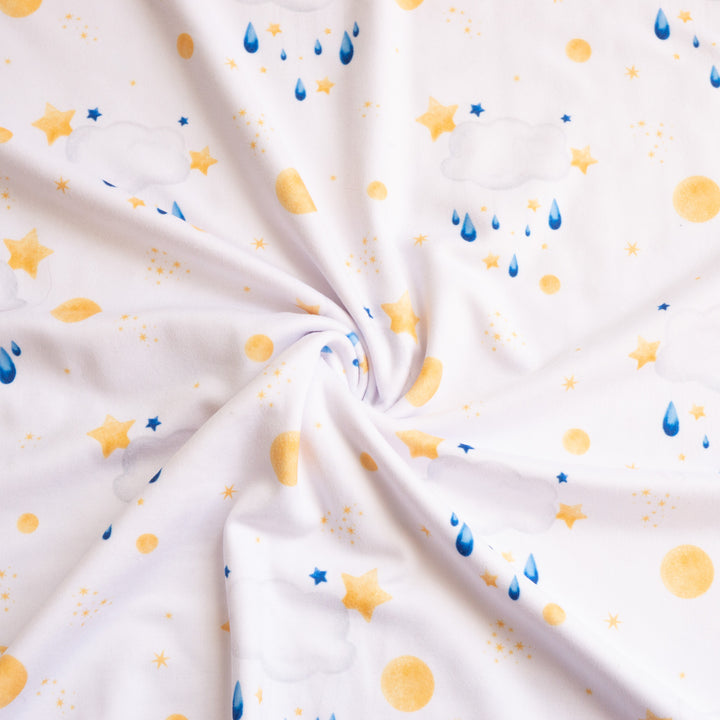RAIN CLOUDS W/ MOON & STARS (BLUE & GOLD) - DBP