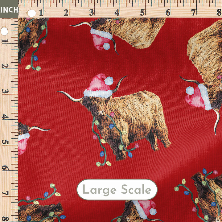 SANTA HIGHLAND COW